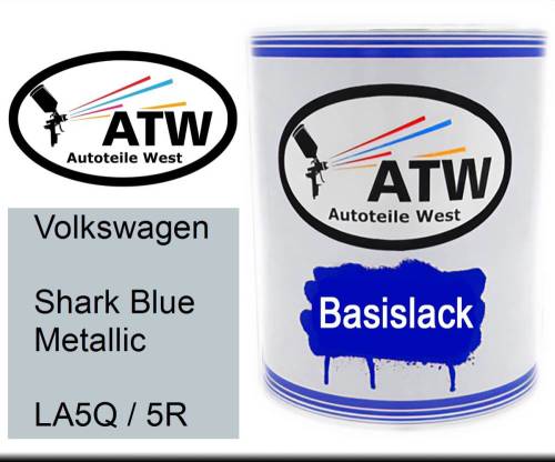 Volkswagen, Shark Blue Metallic, LA5Q / 5R: 1L Lackdose, von ATW Autoteile West.